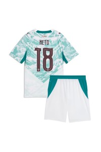 Portugali Pedro Neto #18 Jalkapallovaatteet Lasten Vieraspeliasu MM-kisat 2026 Lyhythihainen (+ Lyhyet housut)